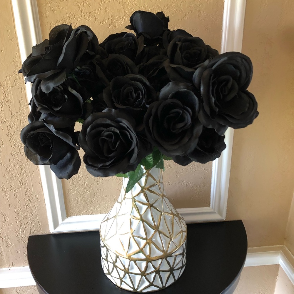 Black Roses Artificial Halloween
